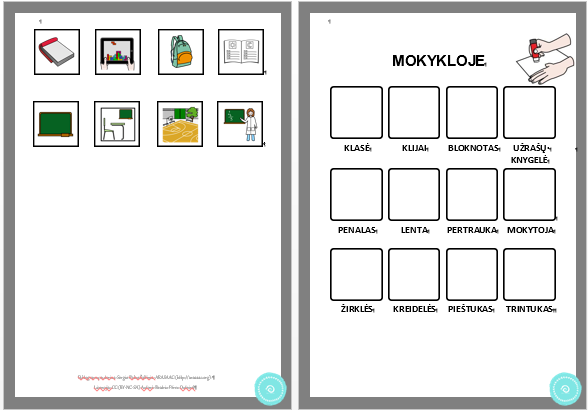 Mokomės žodyno - namie ir mokykloje